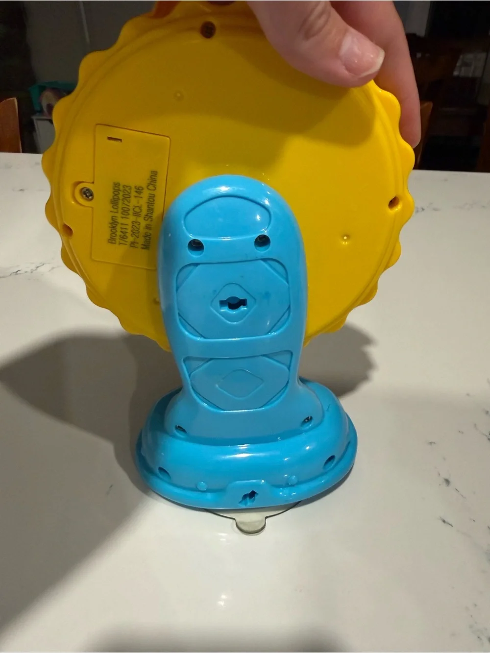 Bright Ferris Wheel Animal Rattle Toy - Yellow/Blue